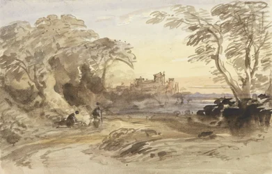 Landscape with Figures and Distant Castle